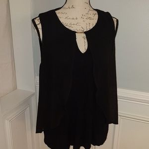 Sleeveless White House Black Market sheer overlay